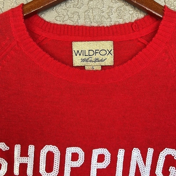 Wildfox White Label Shopping Is My Cardio Sequin Angora Blend Sweater‎ - Picture 6 of 11